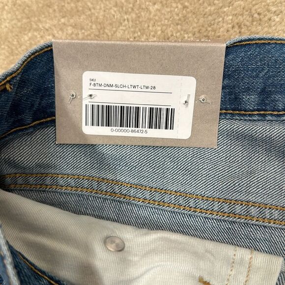 Everlane NWT Summer Slouch Button Front Blue Jean Denim Organic Cotton Women 28 - Picture 7 of 11